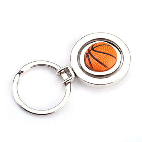 3 Styles 3D Sports Rotating Basketball Football Golf Keychain Keyring Key Fob Ball Key Ring Style Gifts
