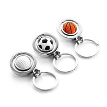 3 Styles 3D Sports Rotating Basketball Football Golf Keychain Keyring Key Fob Ball Key Ring Style Gifts