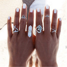 /6pcs rings Silver Boho Women Stack Plain Above Knuckle Ring Midi Finger Tip Rings Set