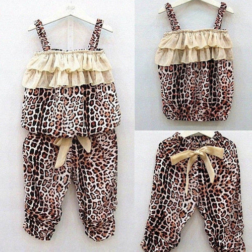 2-6Y 2 Pieces Baby Girls Clothing Sets Kids Children Vest + Pants Clothes Suits Outfits Clothes Set
