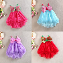 2-7Y Baby Girl Kids Big Bow Princess Dresses Suspender Tulle Holiday Party Tutu Dress