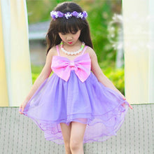 2-7Y Baby Girl Kids Big Bow Princess Dresses Suspender Tulle Holiday Party Tutu Dress