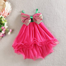2-7Y Baby Girl Kids Big Bow Princess Dresses Suspender Tulle Holiday Party Tutu Dress