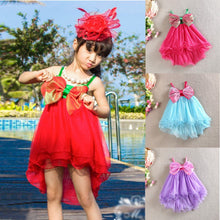 2-7Y Baby Girl Kids Big Bow Princess Dresses Suspender Tulle Holiday Party Tutu Dress