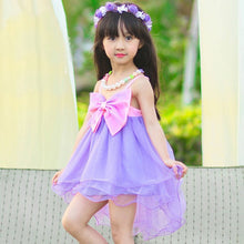 2-7Y Baby Girl Kids Big Bow Princess Dresses Suspender Tulle Holiday Party Tutu Dress