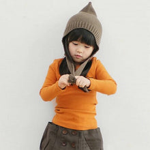 2-7Y Baby Kids Boys Girls Unisex Long Sleeve Clothes Crewneck Children T-shirts Pocket Decor Shirt Clothing PY1