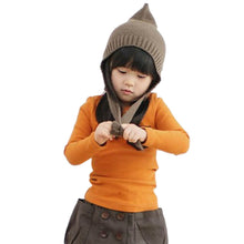 2-7Y Baby Kids Boys Girls Unisex Long Sleeve Clothes Crewneck Children T-shirts Pocket Decor Shirt Clothing PY1