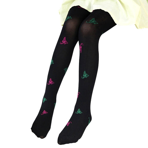 2-7Y Child Girls Kids Velvet Butterfly Stretch Slim Warm Leggings
