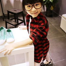 2-7Y Children Kids Boys Girls Shirts Long Sleeve Shirts Plaids Checks Tops Costume Shirt