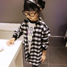 2-7Y Children Kids Boys Girls Shirts Long Sleeve Shirts Plaids Checks Tops Costume Shirt
