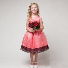 2-7Y Girls Toddlers Lovely 3D Flower Cluster Princess Dress Party Tulle Gown Dresses