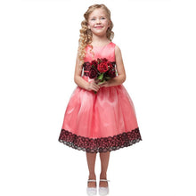 2-7Y Girls Toddlers Lovely 3D Flower Cluster Princess Dress Party Tulle Gown Dresses