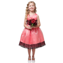 2-7Y Girls Toddlers Lovely 3D Flower Cluster Princess Dress Party Tulle Gown Dresses