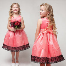 2-7Y Girls Toddlers Lovely 3D Flower Cluster Princess Dress Party Tulle Gown Dresses