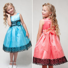 2-7Y Girls Toddlers Lovely 3D Flower Cluster Princess Dress Party Tulle Gown Dresses