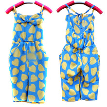 2-7Y Sweet ren Cozy one Piece Jumpsuit Strap Romper Heart Print Harem Trousers LY5