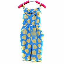 2-7Y Sweet ren Cozy one Piece Jumpsuit Strap Romper Heart Print Harem Trousers LY5
