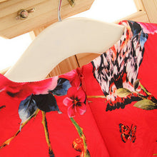 2-8Y New Kids Children Girls Floral Owl Print Princess Dress One Piece Party Dresses
