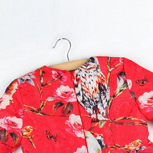 2-8Y New Kids Children Girls Floral Owl Print Princess Dress One Piece Party Dresses