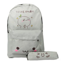 2 Bags Cute Cartoon Women Backpack Kawaii Teenage Girls Backpacks Student Schoolbag Bag Travel Mochila Feminina