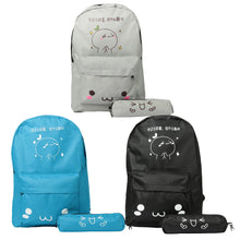 2 Bags Cute Cartoon Women Backpack Kawaii Teenage Girls Backpacks Student Schoolbag Bag Travel Mochila Feminina