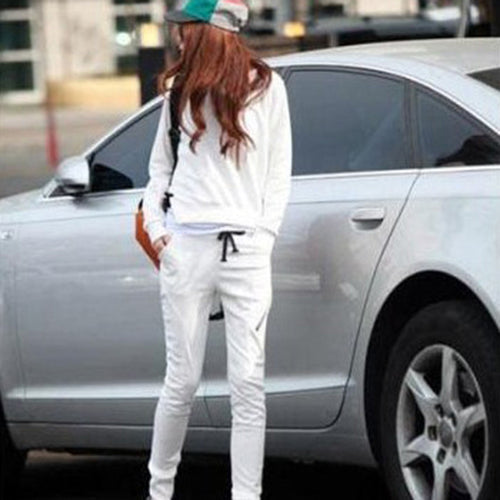 2pcss Casual Womens S Tops Sweatshirt +Pants Track SweatshirtSuits Tracksuit Swear
