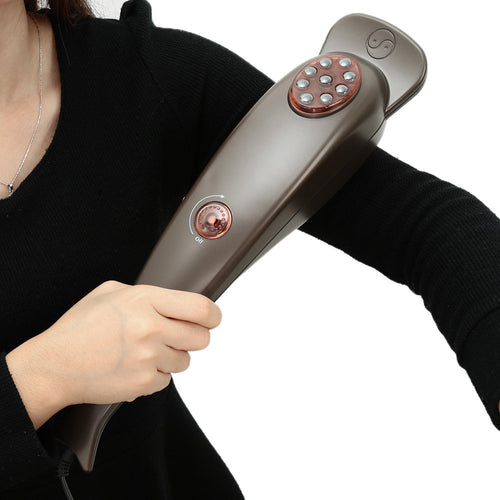 200-240V Handheld Body Vibration Stick Dolphin-shaped Electric Massager-Hammer Neck Back Massage EU Plug
