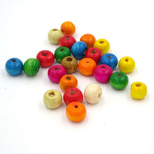 200Pcs Natural Wood Dye Random Wooden Rondelle Spacer Loose Beads 6 10 14MM Pick Size For Jewelry Necklace Bracelet Making