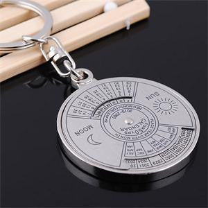 2010-2060 Novel Mini Perpetual 50 Years Perpetual Calendar Keychain Ring Metal Unique Keychain