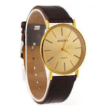 24 cm Luxury Golden Gentle Men Man Leather Band Watch Quartz Wrist Watches Teast