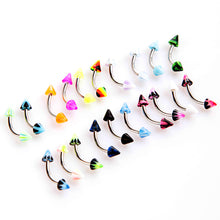 20Pcs Barbell Curved Eyebrow Rings Bars Tragus Body Piercing Jewelley Cone Eyebrow Rings