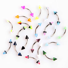 20Pcs Barbell Curved Eyebrow Rings Bars Tragus Body Piercing Jewelley Cone Eyebrow Rings