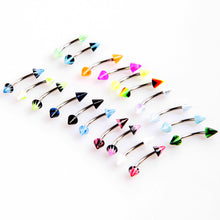 20Pcs Barbell Curved Eyebrow Rings Bars Tragus Body Piercing Jewelley Cone Eyebrow Rings