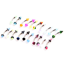 20Pcs Barbell Curved Eyebrow Rings Bars Tragus Body Piercing Jewelley Cone Eyebrow Rings