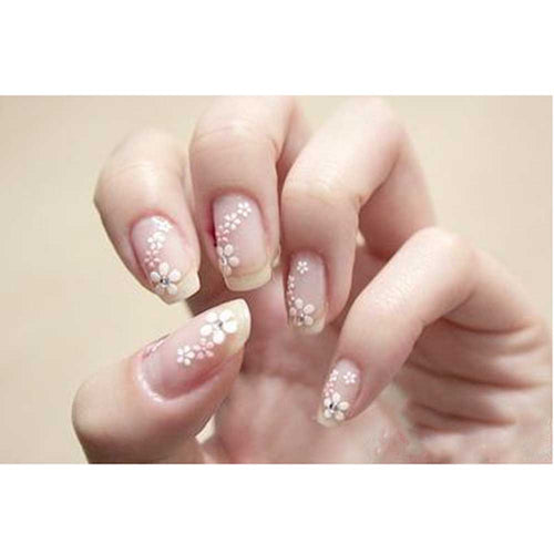 30 Sheet 3D White Nail Art Stickers Decals Manicure Beautiful Accessories Decoration