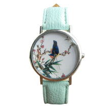 100% brand and .Women Men Band Analog Quartz Business Fashionable charming Birds Wrist Watch For A/B Styles