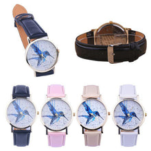 100% brand and .Women Men Band Analog Quartz Business Fashionable charming Birds Wrist Watch For A/B Styles