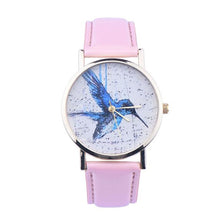 100% brand and .Women Men Band Analog Quartz Business Fashionable charming Birds Wrist Watch For A/B Styles