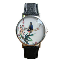 100% brand and .Women Men Band Analog Quartz Business Fashionable charming Birds Wrist Watch For A/B Styles