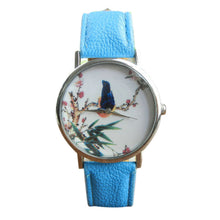 100% brand and .Women Men Band Analog Quartz Business Fashionable charming Birds Wrist Watch For A/B Styles