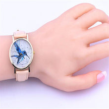 100% brand and .Women Men Band Analog Quartz Business Fashionable charming Birds Wrist Watch For A/B Styles