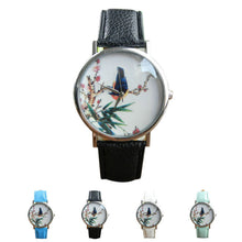 100% brand and .Women Men Band Analog Quartz Business Fashionable charming Birds Wrist Watch For A/B Styles