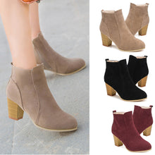 Boots With High Heels Boots tallWomen leather suede Warm Shoes Martin Boots Women Ankle