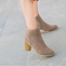 Boots With High Heels Boots tallWomen leather suede Warm Shoes Martin Boots Women Ankle