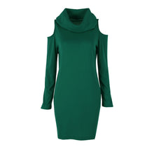 Bow Long Sleeve Straplesidi Women Sexy Club Sheath Bodycon Wool Dress Red Green Elastic Elegant Party Dresses