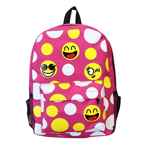 3D Emoji Printing Nylon Backpack Waterproof Leisure Travel Backpack Schoolbag for TeenagGirlMochila Feminina
