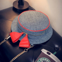 Bowknot Denim Hat Shape Women MessengBag Chain ShouldBagLovely GirlCrossbody Bag Best Gift Bolsa Feminina