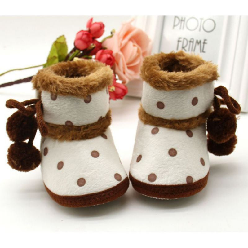 Boots Soft Bottom Baby Girloccasin Warm Boots Non-slip Booties 0-18Months