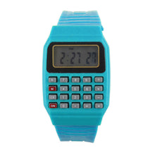 Boy Girl Watch Unsex Silicone MultiMulti Time Electronic Clocks Wrist Calculator Watch Digital Relogio
