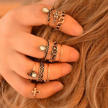 10Pcs Boho Rings for women Retro Design Arrow Moon Midi Finger Knuckle Ring Jewelry Anillo Feminino